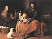 MURILLO, Bartolome Esteban The Holy Family sgh Sweden oil painting artist